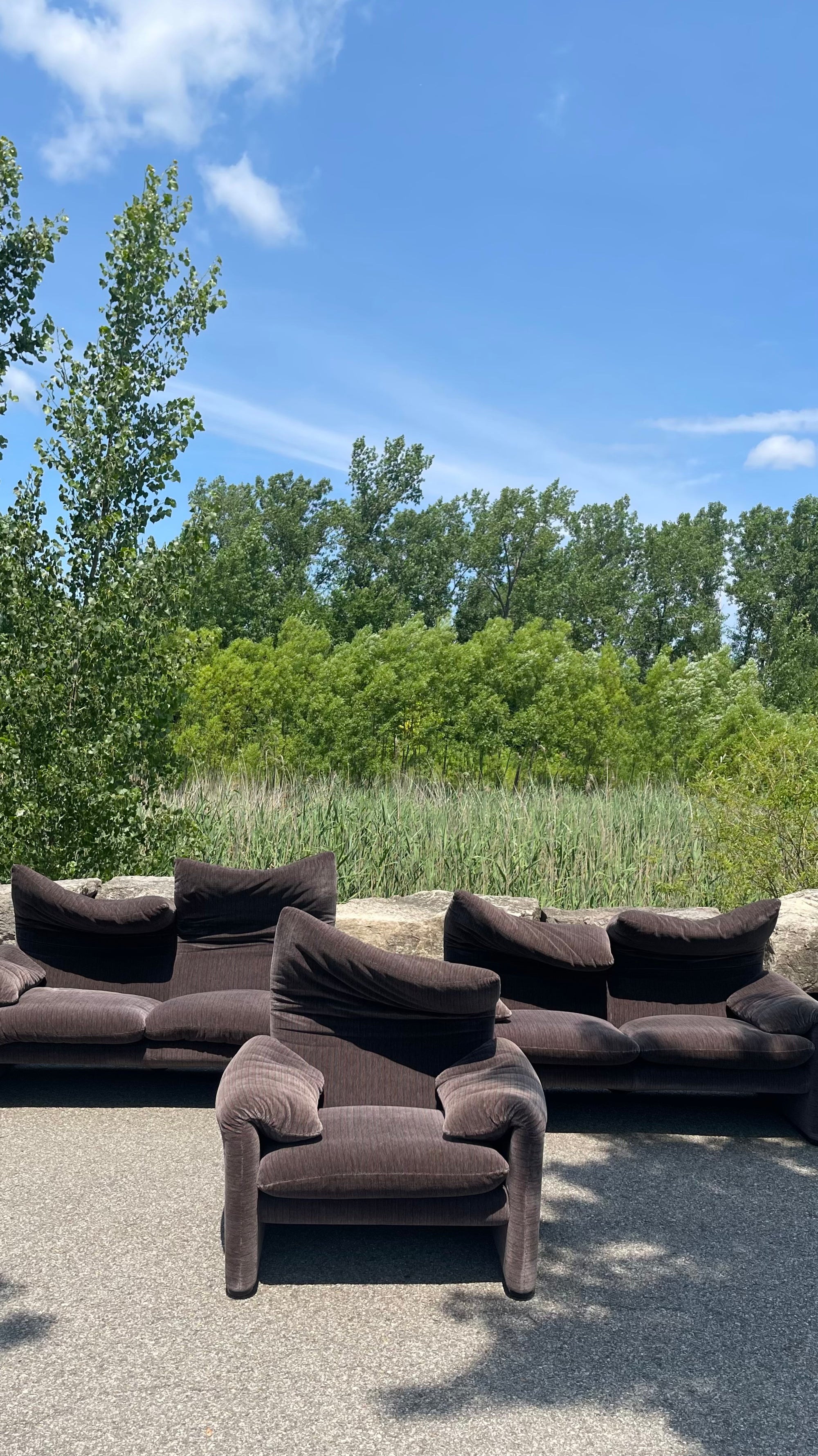 Maralunga 3 Pcs Sofa Set by Vico Magistretti for Cassina 🇮🇹