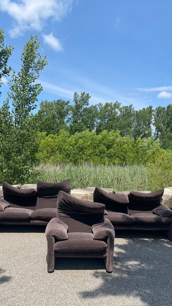 Maralunga 3 Pcs Sofa Set by Vico Magistretti for Cassina 🇮🇹