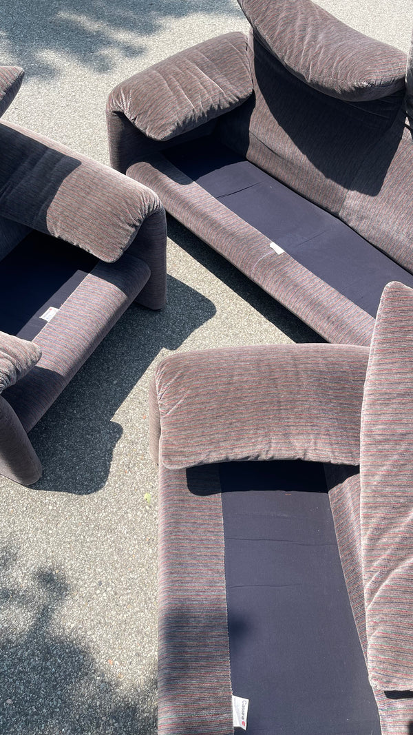 Maralunga 3 Pcs Sofa Set by Vico Magistretti for Cassina 🇮🇹