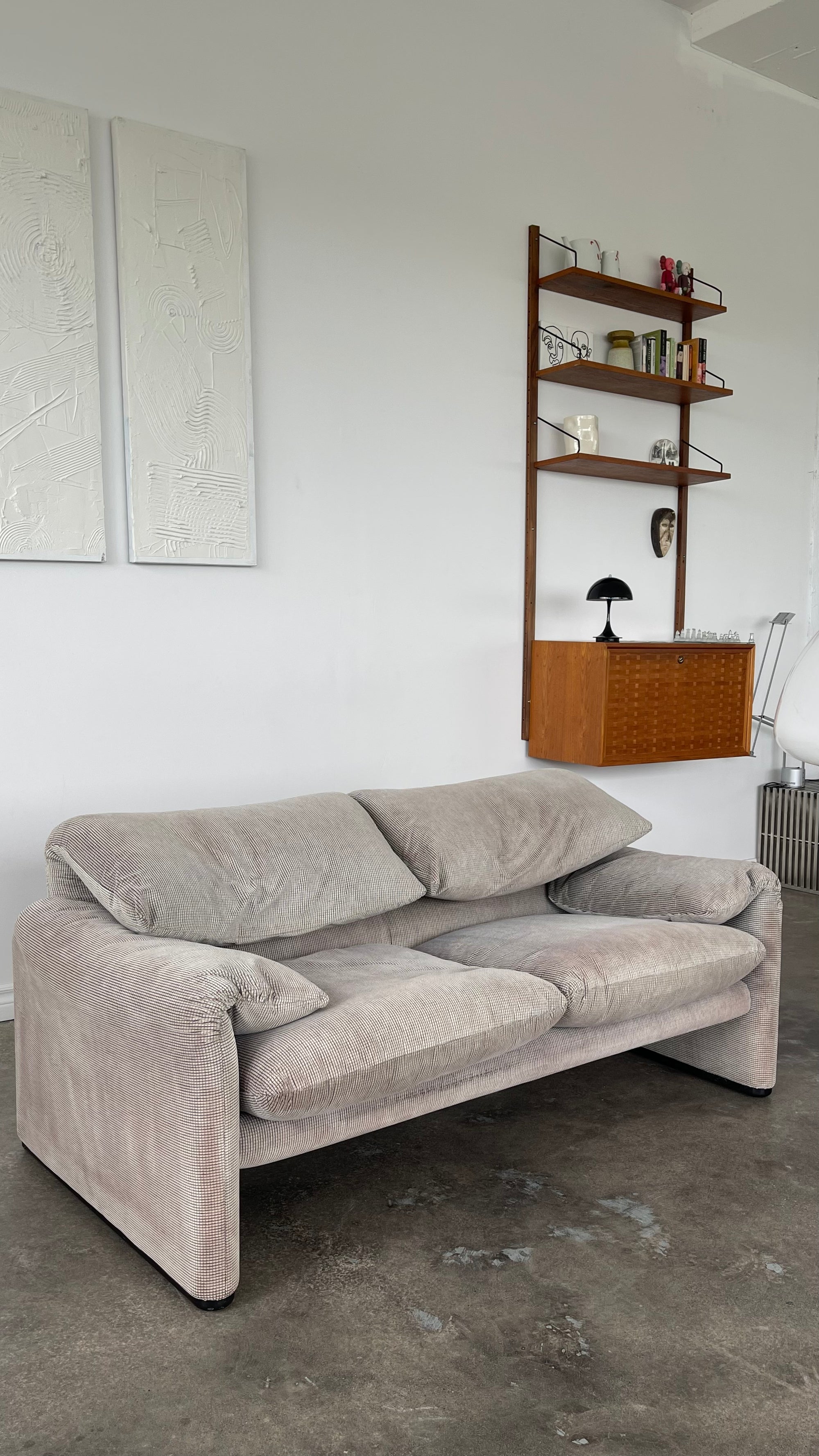 Two-Seaters Maralunga Sofa by Vico Magistretti for Cassina