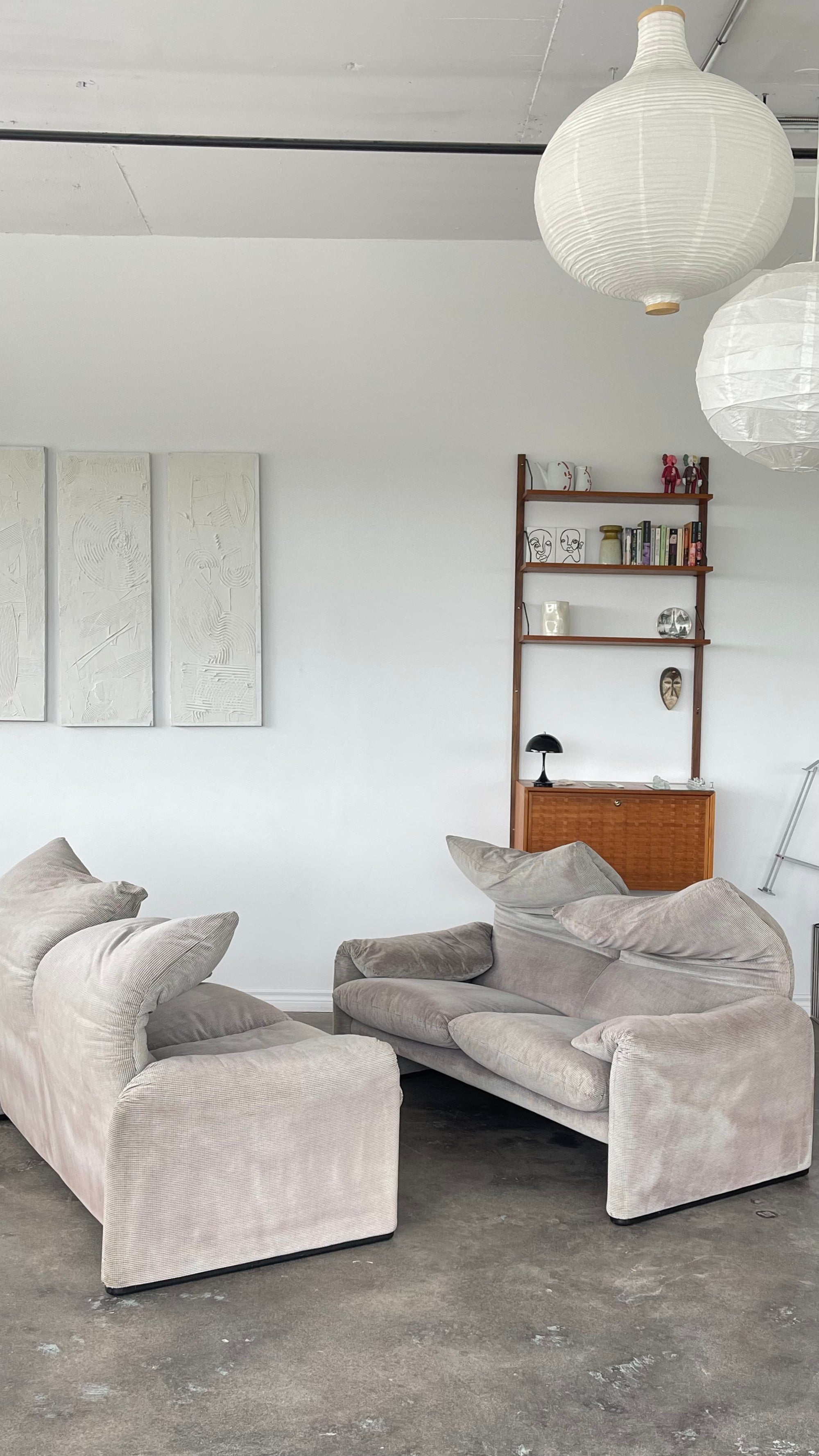 Two-Seaters Maralunga Sofa by Vico Magistretti for Cassina
