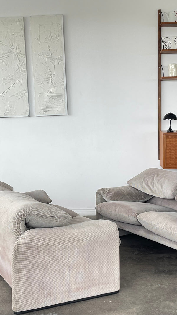 Two-Seaters Maralunga Sofa by Vico Magistretti for Cassina