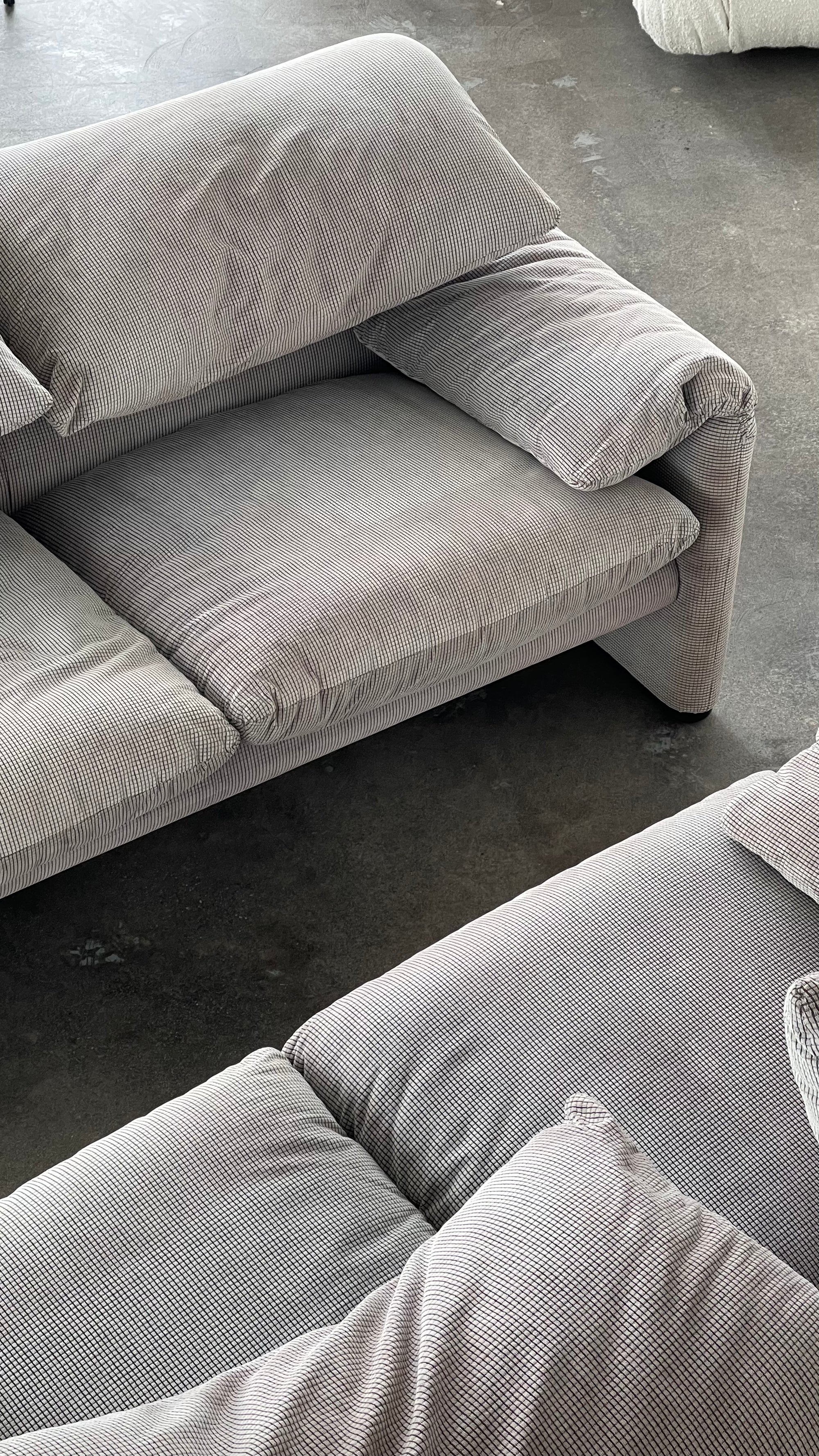 Two-Seaters Maralunga Sofa by Vico Magistretti for Cassina