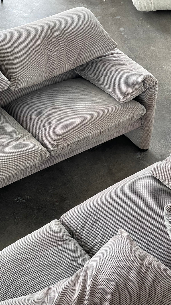 Two-Seaters Maralunga Sofa by Vico Magistretti for Cassina