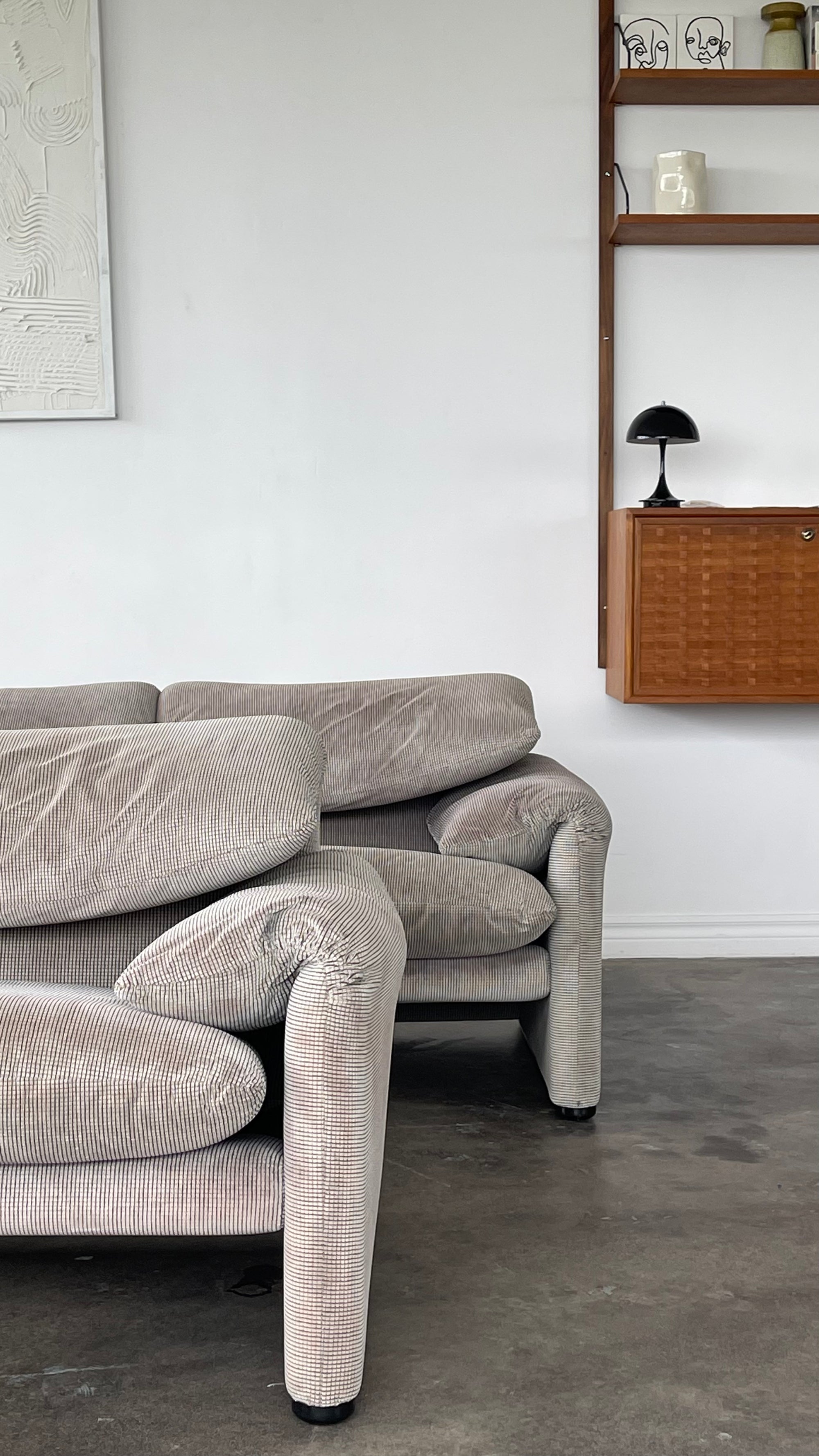 Two-Seaters Maralunga Sofa by Vico Magistretti for Cassina