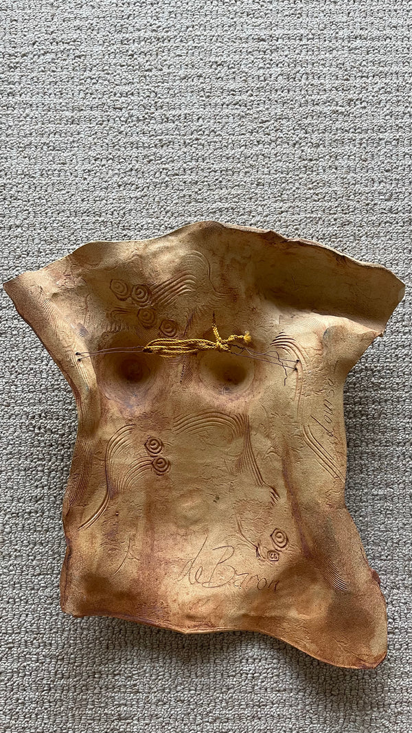 Nude Terracota Torso Wall Sculpture by LeBaron. 1934