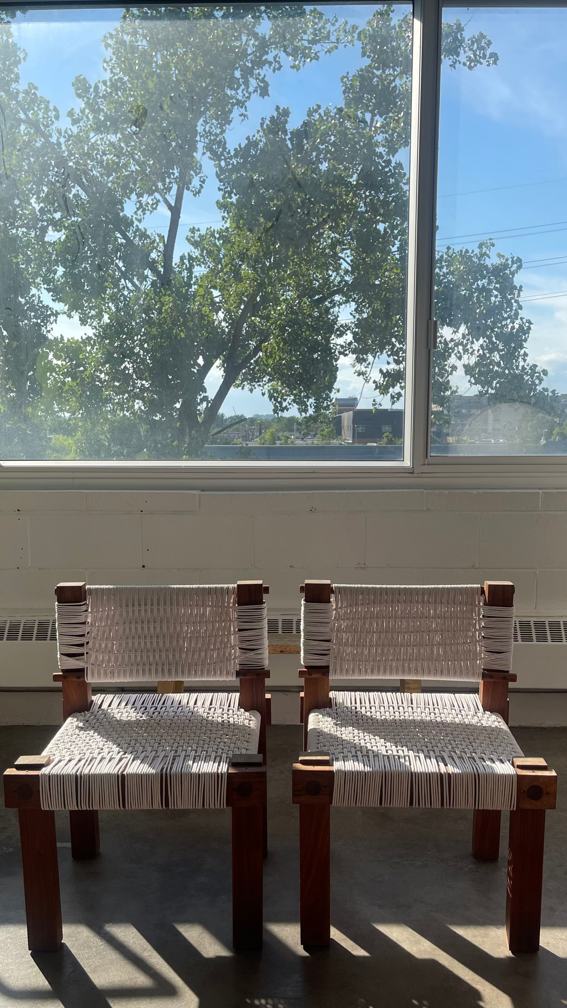 Teak & Woven Lounge Chairs by Mini Boga for Taaru
