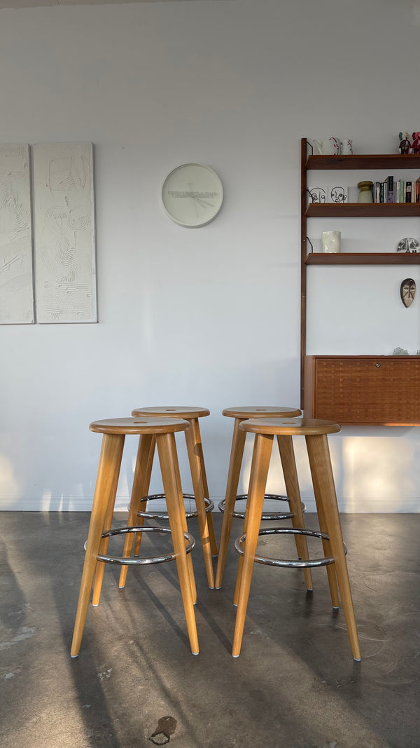 Set of 4 "Haut Tabouret" by Jean Prouvé