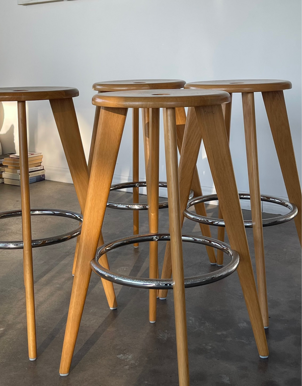 Set of 4 "Haut Tabouret" by Jean Prouvé